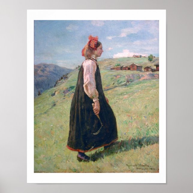 Norwegisches VolkskKostüm Poster (Vorne)