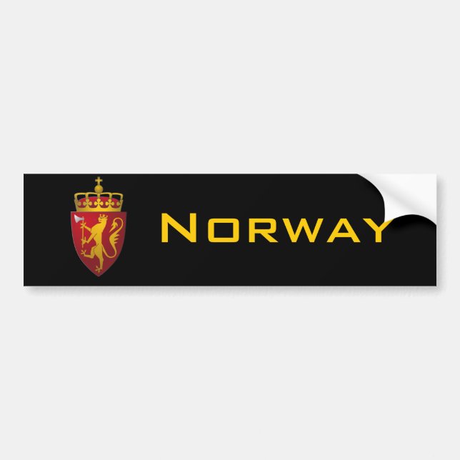 Norwegisches Wappen Autoaufkleber (Vorne)