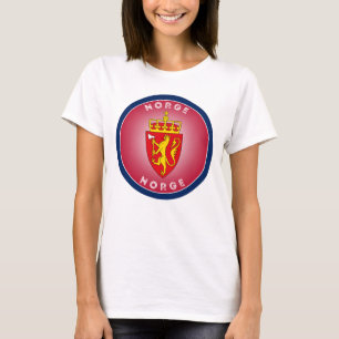 Norwegisches Wappen Kreisform T-Shirt