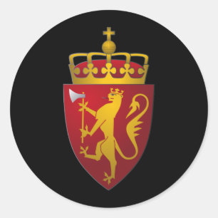 Norwegisches Wappen Skandinavier-Wappenkunde Runder Aufkleber