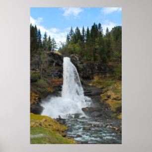 Norwegisches Wasserfallposter Poster