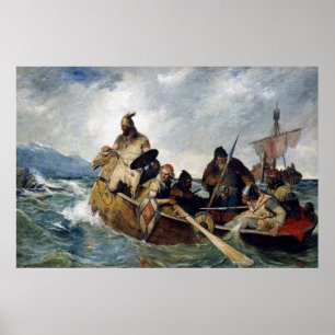 Norwegisches Wikingland im Jahr 872 Poster