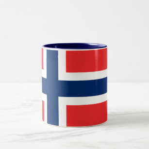 Norweigan Flaggen-Tasse Zweifarbige Tasse