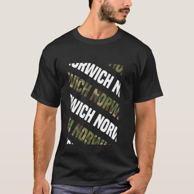 Norwich Camouflage Pattern Green Camouflage T-Shirt (Vorderseite)