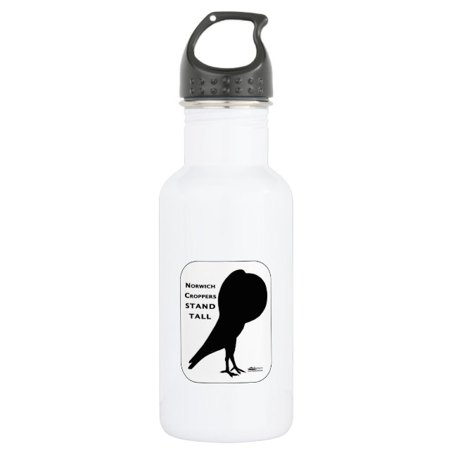 Norwich Cropper Tauben Stand Tall Trinkflasche (Vorderseite)