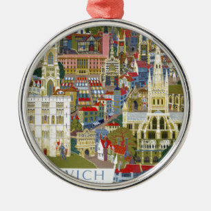 Norwich England Ornament Aus Metall