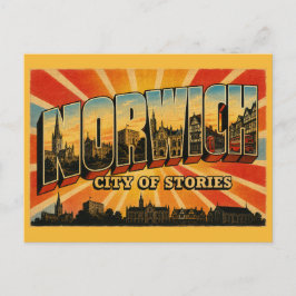 Norwich England Stadt der Geschichten Mittelalterl Postkarte