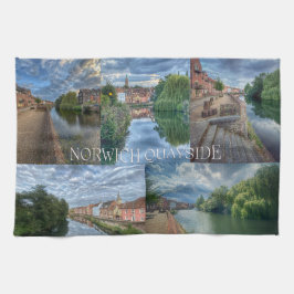 Norwich Quayside, Norfolk Geschirrtuch