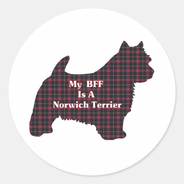 Norwich Terrier BESTE FREUNDIN Sticker (Vorderseite)