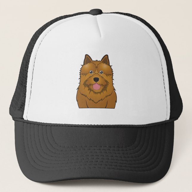 Norwich-Terrier-Cartoon Truckerkappe (Vorderseite)