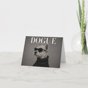 Norwich Terrier Chic Fashion Hund Danksagungskarte Dankeskarte