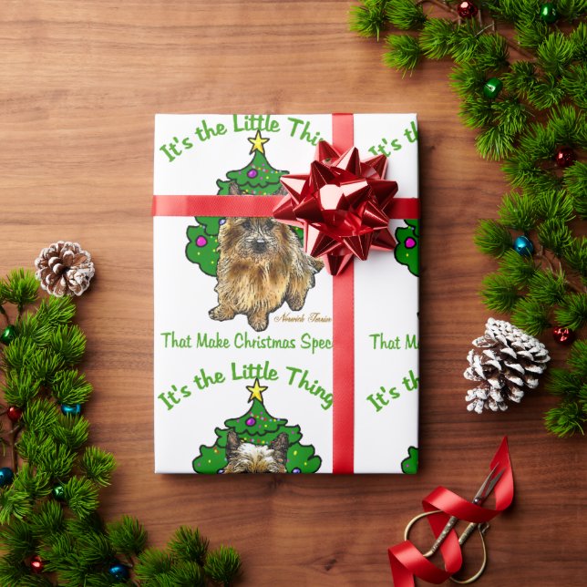 Norwich Terrier Christmas Geschenkpapier (Feiertagsgeschenk)