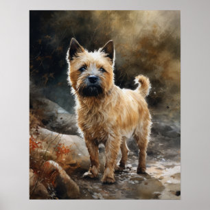 Norwich Terrier Dog Art Print Poster