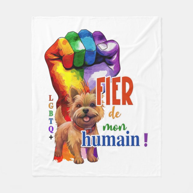 Norwich Terrier dog Fleecedecke (Vorderseite)