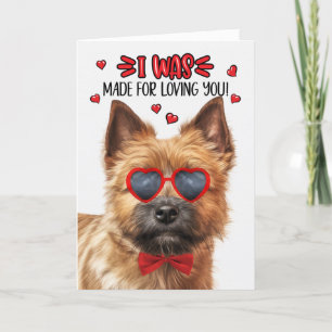 Norwich Terrier Dog Made for Love You Valentine Feiertagskarte