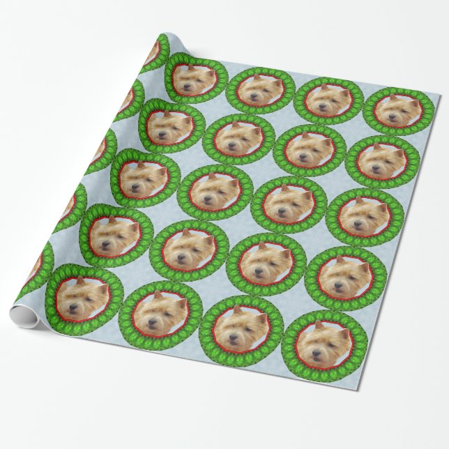 Norwich Terrier glückliches Howliday Geschenkpapier (Ungerollt)