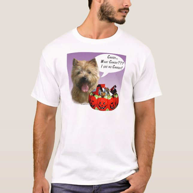 Norwich Terrier Halloween Candy T-Shirt (Vorderseite)
