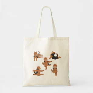 Norwich Terrier Hund macht Yoga Tote Tasche