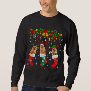 Norwich Terrier in Sock Xmas Rentier Santa ELF Do Sweatshirt