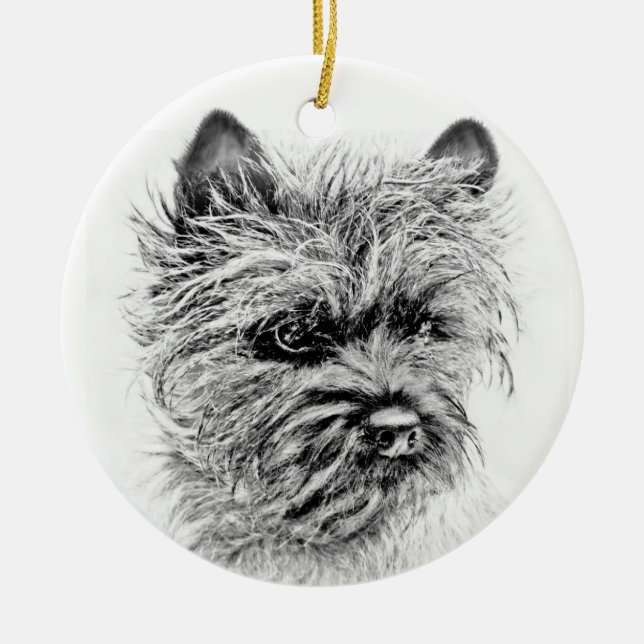 Norwich Terrier Keramikornament (Vorne)