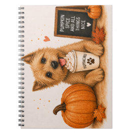Norwich Terrier Kürbis Notizblock