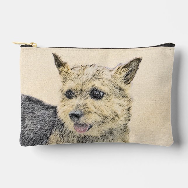 Norwich Terrier Malerei Niedlich Original Haustier Zubehörtasche (Vorderseite)