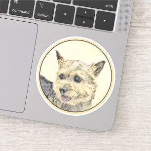 Norwich Terrier Painting - Niedliche Original Dog  Aufkleber