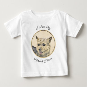 Norwich Terrier Painting - Niedliche Original Dog  Baby T-shirt