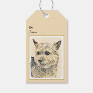 Norwich Terrier Painting - Niedliche Original Dog Geschenkanhänger