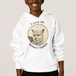 Norwich Terrier Painting - Niedliche Original Dog Hoodie