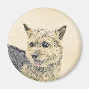 Norwich Terrier Painting - Niedliche Original Dog  Magnet