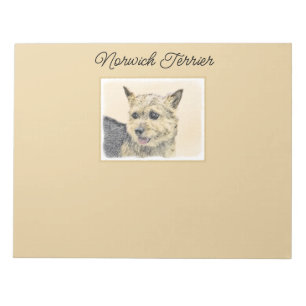 Norwich Terrier Painting - Niedliche Original Dog  Notizblock