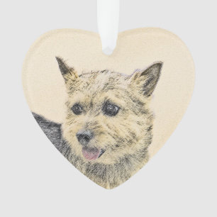 Norwich Terrier Painting - Niedliche Original Dog Ornament