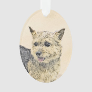 Norwich Terrier Painting - Niedliche Original Dog Ornament