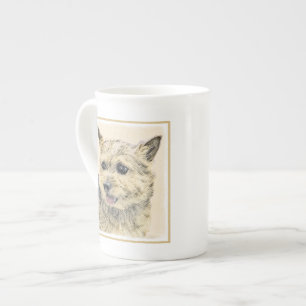 Norwich Terrier Painting - Niedliche Original Dog Prozellantasse