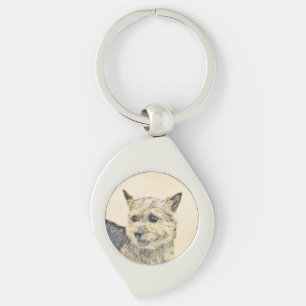 Norwich Terrier Painting - Niedliche Original Dog  Schlüsselanhänger