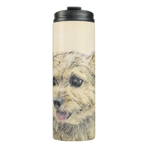 Norwich Terrier Painting - Niedliche Original Dog  Thermosbecher