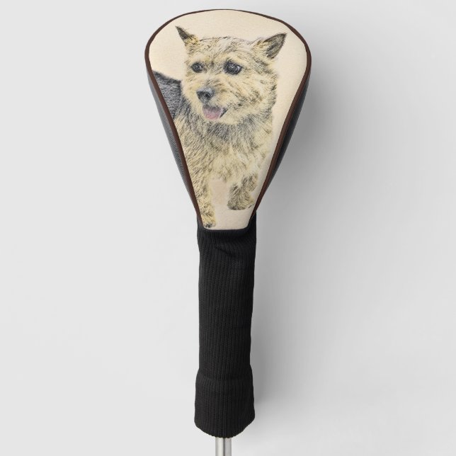 Norwich Terrier Painting - Niedliche Original Hund Golf Headcover (Vorderseite)
