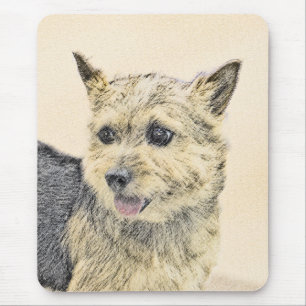 Norwich Terrier Painting - Niedliche Original Hund Mousepad