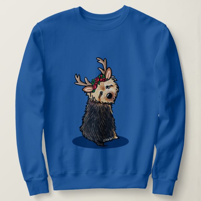 Norwich Terrier Reindeer Christmas Sweatshirt (Design vorne)