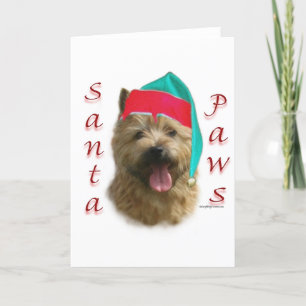Norwich Terrier Santa Paws Feiertagskarte