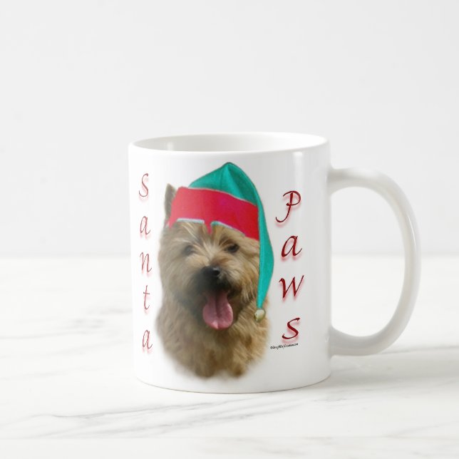Norwich Terrier Santa Paws Kaffeetasse (Rechts)