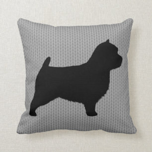 Norwich Terrier Silhouette Kissen