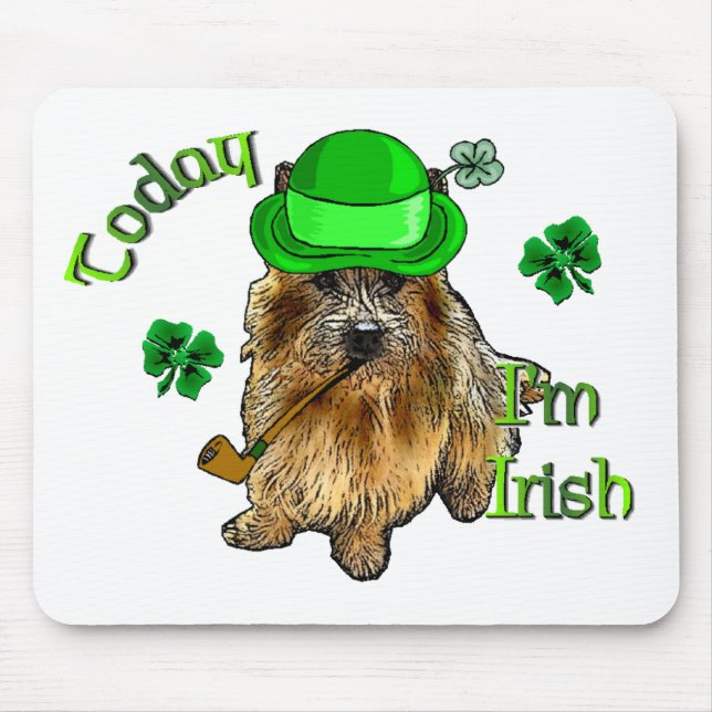 Norwich Terrier St Patricks Mousepad (Vorne)