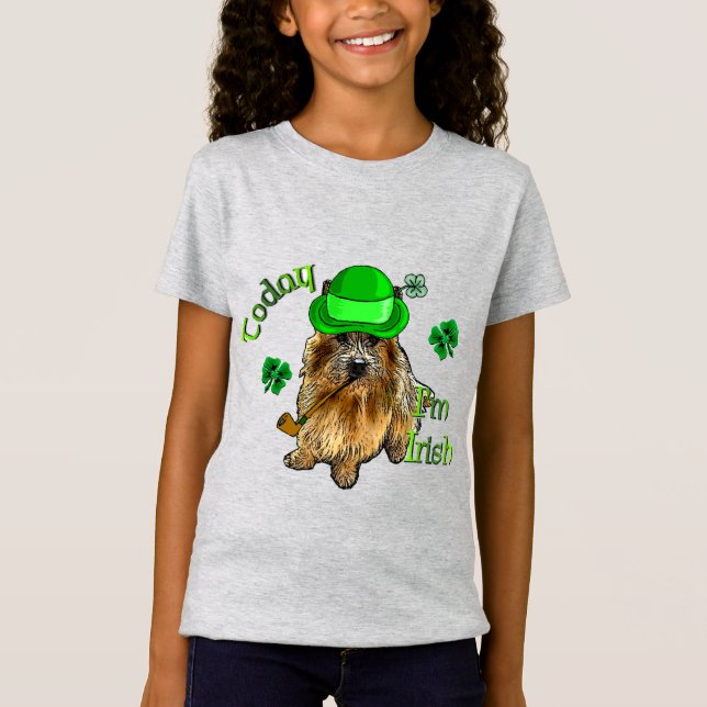 Norwich Terrier St Patricks T-Shirt (Vorderseite)