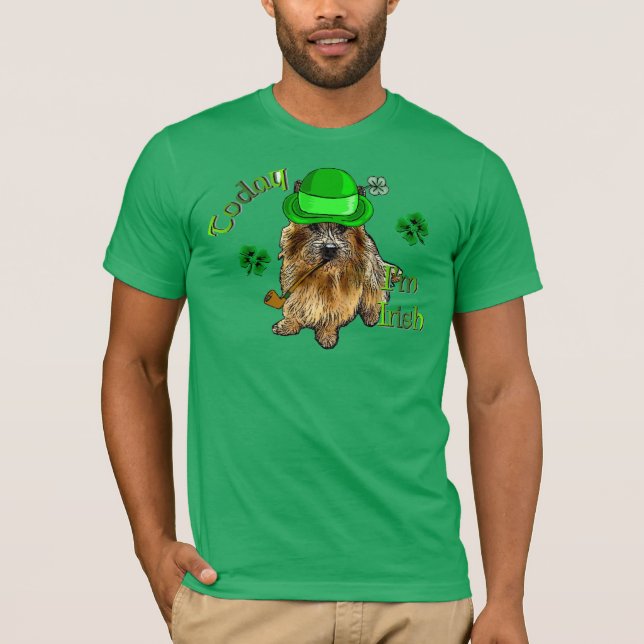 Norwich Terrier St Patricks T-Shirt (Vorderseite)