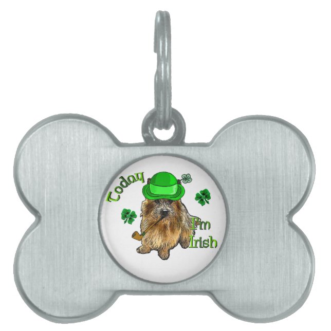 Norwich Terrier St Patricks Tiermarke (Vorderseite)