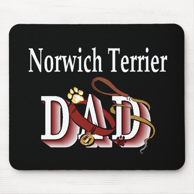 Norwich Terrier Vater Gifts Mousepad (Vorne)