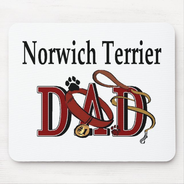 Norwich Terrier Vater Gifts Mousepad (Vorne)