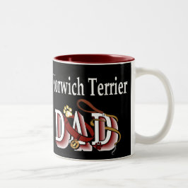 Norwich Terrier Vater Gifts Zweifarbige Tasse